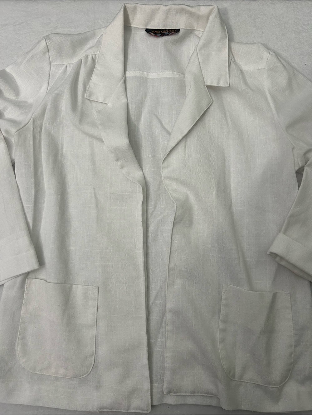 Michaels White Open-Front Blazer Jacket